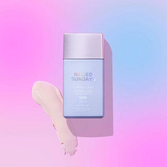 Naked Sundays CabanaGlow SPF 50 Glow Serum Drops in Pearl 40ml Full Size NEW - Picture 8 of 8